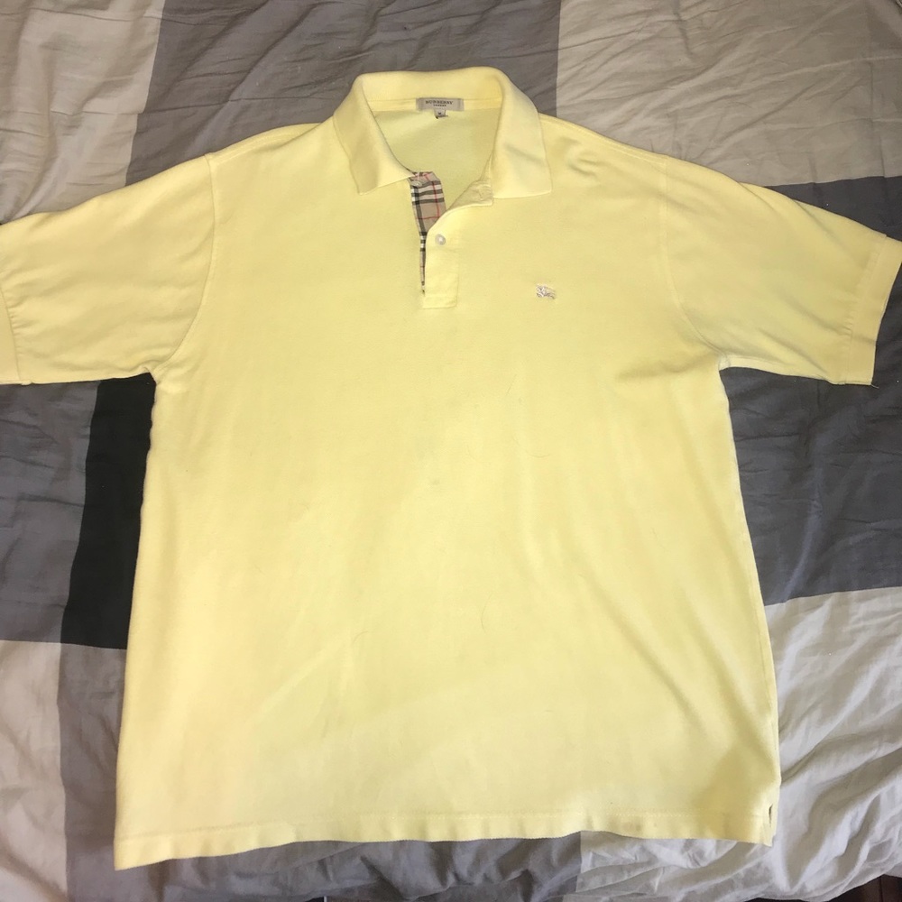 Men’s Burberry Knit Polo (M - Yellow)